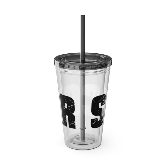 Soccer 16 oz Sunsplash Tumbler with Straw