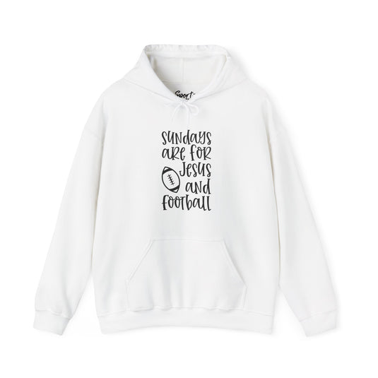 Sunday's are for Jesus and Football Unisex Adult Basic Hooded Sweatshirt