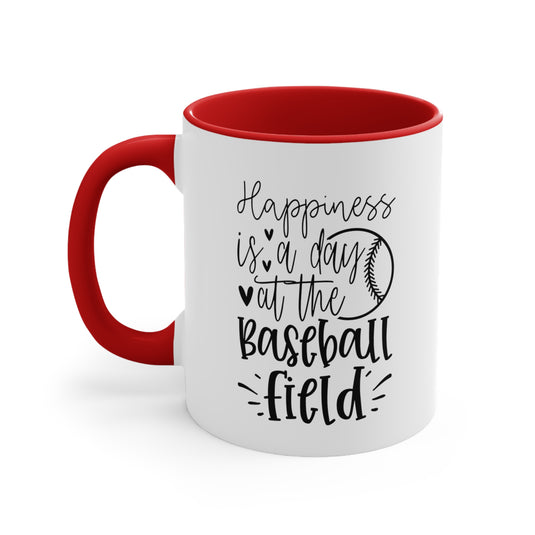 Happiness is a Day Baseball 11oz Accent Mug