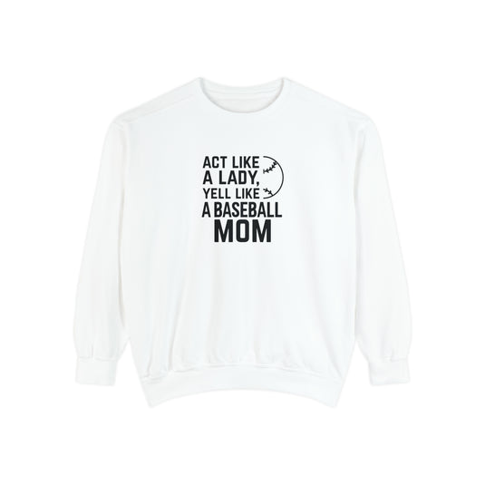 Act Like a Lady Baseball Adult Unisex Premium Crewneck Sweatshirt