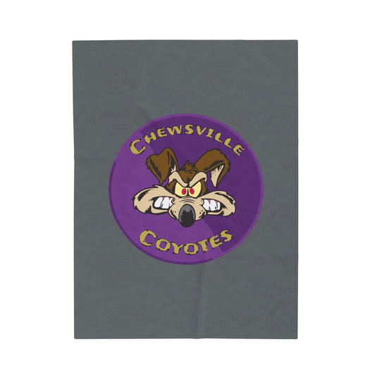 Chewsville Coyotes Velveteen Plush Blanket