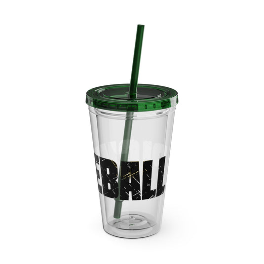 Pickleball 16 oz Sunsplash Tumbler with Straw