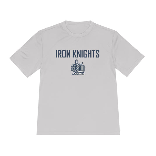 Iron Knights Adult Unisex Moisture Wicking T-Shirt - w/Knight Logo, Name & Number on back