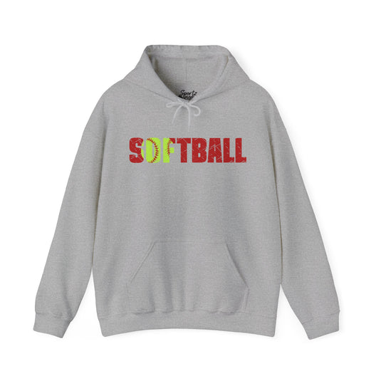 Softball Adult Unisex Basic Hooded Sweatshirt