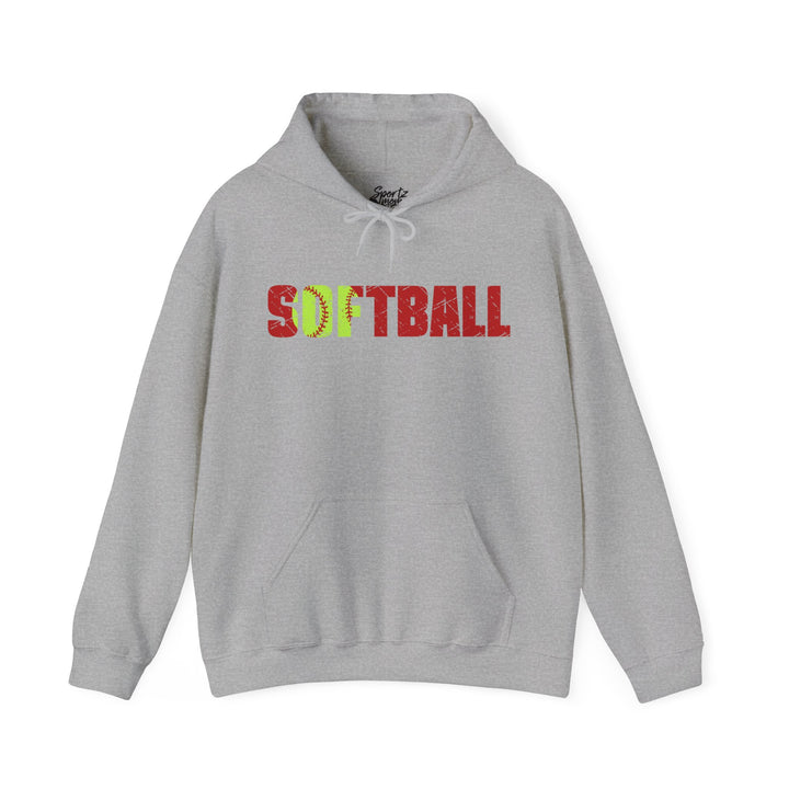 Softball Adult Unisex Hooded Sweatshirt