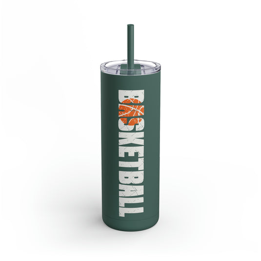 Basketball 20oz Skinny Matte Tumbler