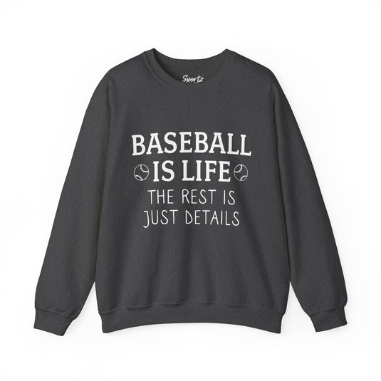 Baseball is Life Adult Unisex Basic Crewneck Sweatshirt