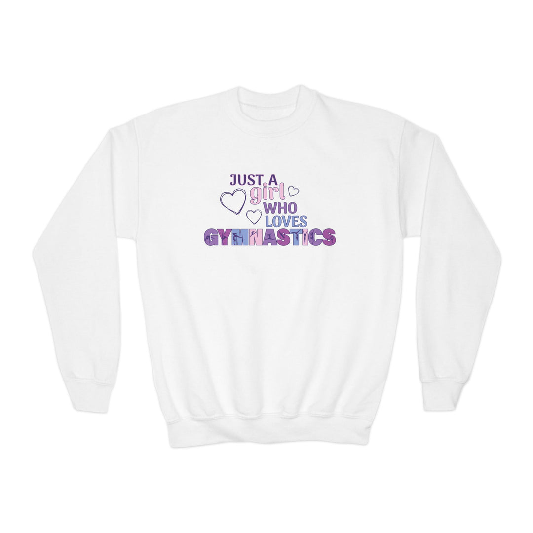 Just a Girl Who Loves Gymnastics Youth Crewneck Sweatshirt