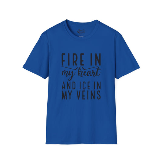 Fire in My Heart Hockey Adult Unisex Basic T-Shirt