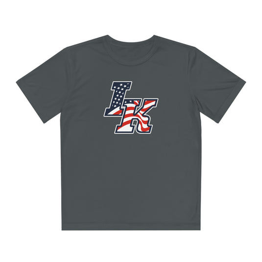 Iron Knights Youth Short Sleeve Competitor Moisture Wicking Tee w/Flag Logo and Name & Number on back