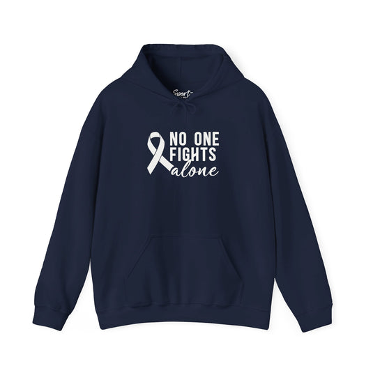 No One Fights Alone Adult Unisex Basic Hooded Sweatshirt