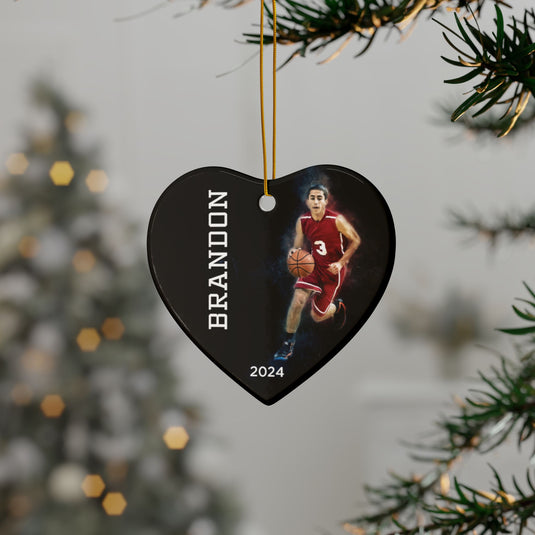 Custom Picture Ceramic Ornament - Gritty Effect