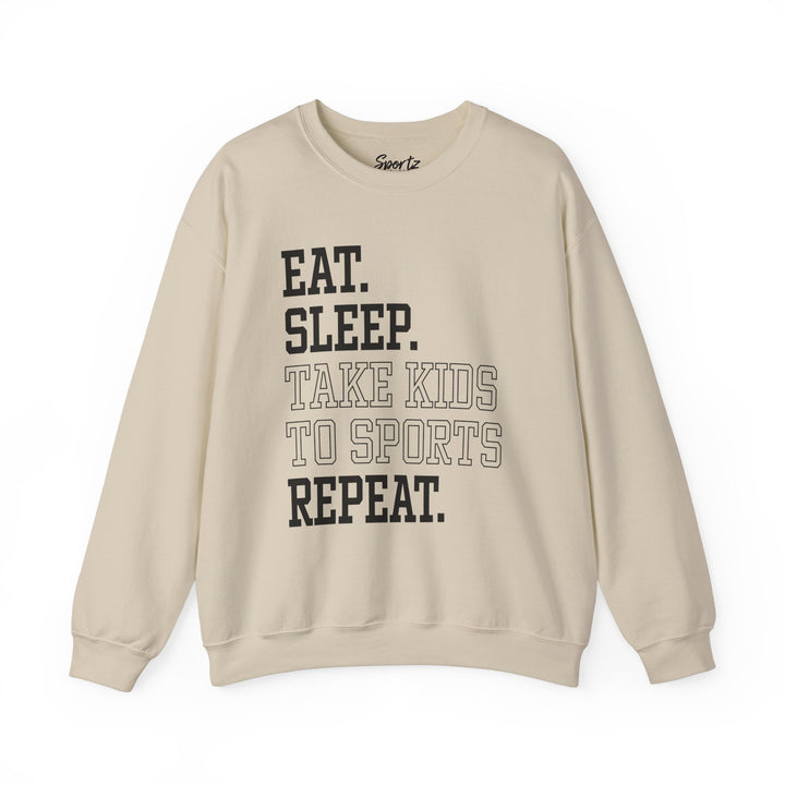 Eat Sleep Take Kids To Sports Repeat Adult Unisex Crewneck Sweatshirt