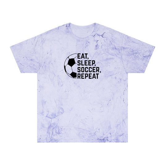 Eat Sleep Soccer Repeat Adult Unisex Colorblast T-Shirt