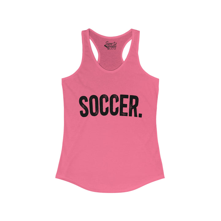 Rustic Design Soccer Adult Women's Racerback Tank