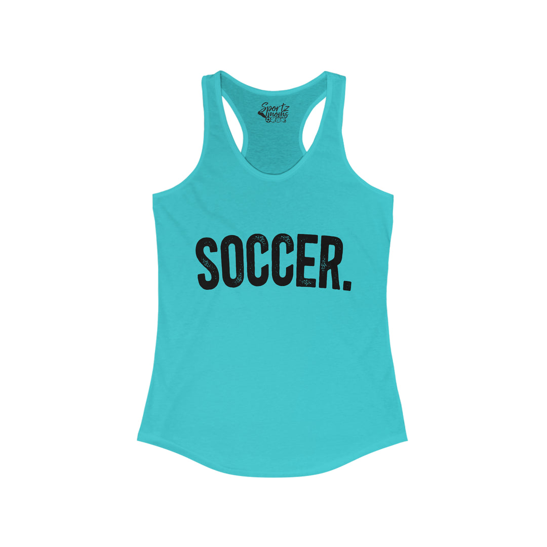 Rustic Design Soccer Adult Women's Racerback Tank