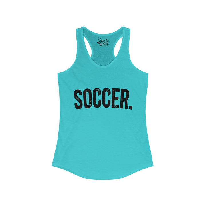 Rustic Design Soccer Adult Women's Racerback Tank