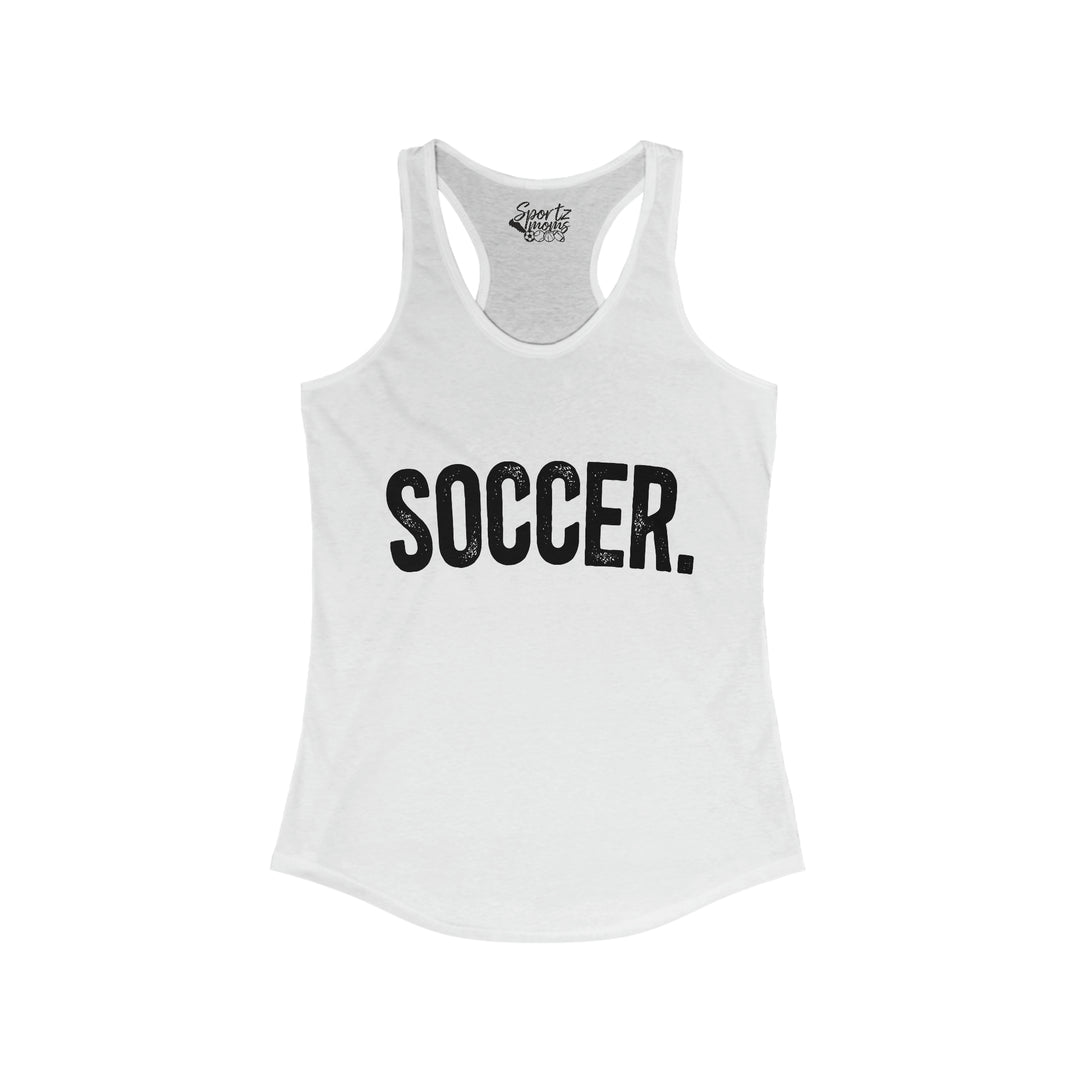 Rustic Design Soccer Adult Women's Racerback Tank