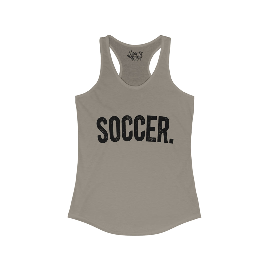 Rustic Design Soccer Adult Women's Racerback Tank