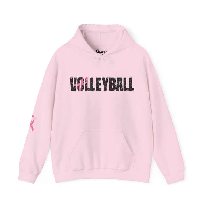 Cancer Ribbon Pick Your Sport Adult Unisex Hooded Sweatshirt w/Ribbon on Sleeve