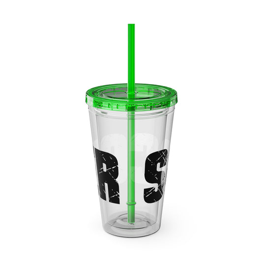 Soccer 16 oz Sunsplash Tumbler with Straw