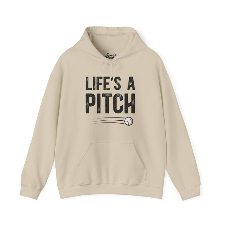 Life's a Pitch Baseball Adult Unisex Hooded Sweatshirt
