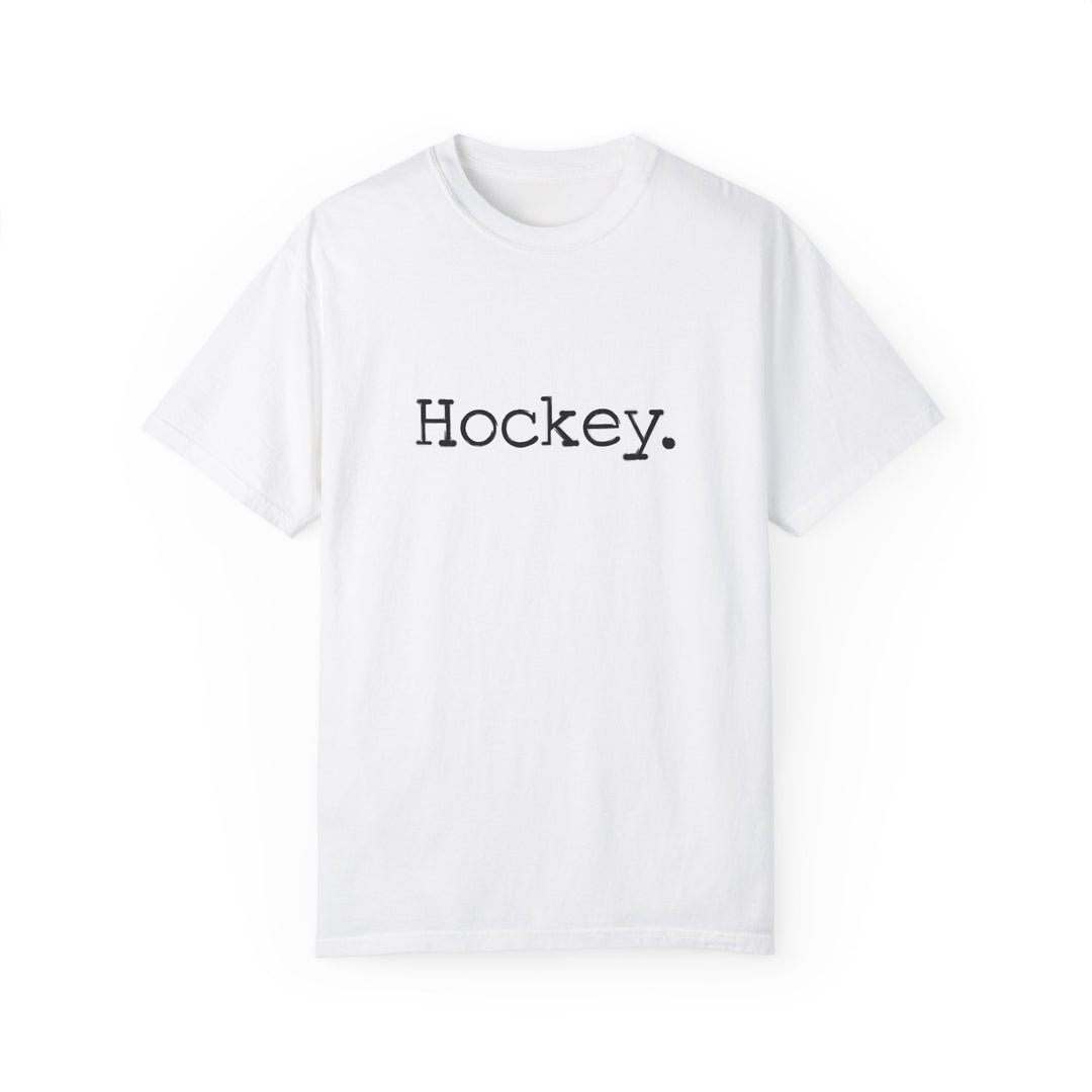 Typewriter Design Hockey Adult Unisex Premium T-Shirt