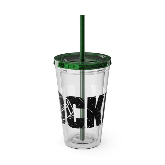 Hockey 16 oz Sunsplash Tumbler with Straw