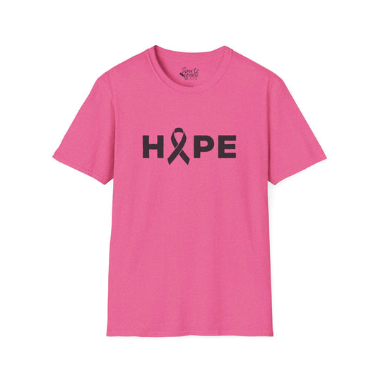 Hope Cancer Ribbon Adult Unisex Basic T-Shirt