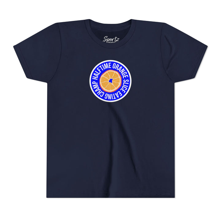 College Station Soccer Club Vanguard Unisex Youth T-Shirt - Halftime Orange Slice Eating Champ