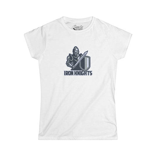 Iron Knights Basic Adult Women's T-Shirt w/Knight Design on front only