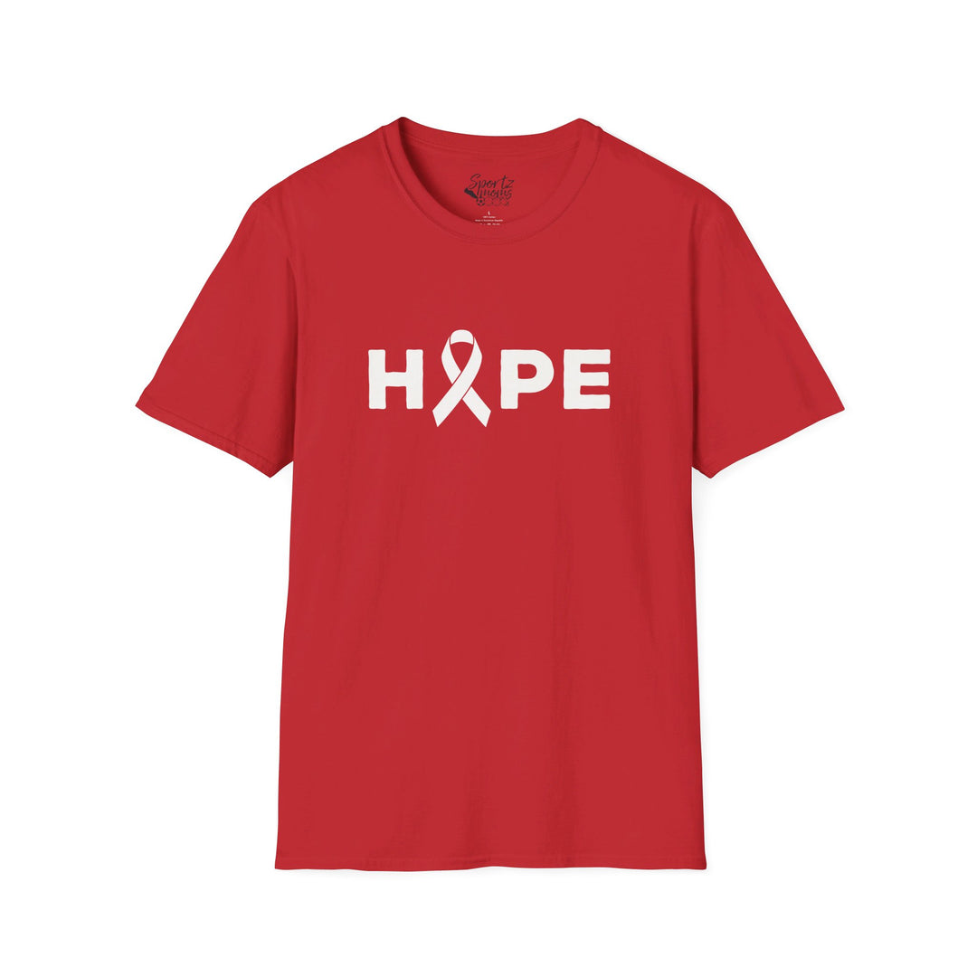 Hope Cancer Ribbon Adult Unisex T-Shirt