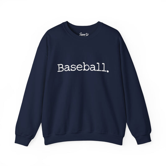 Typewriter Design Baseball Adult Unisex Basic Crewneck Sweatshirt