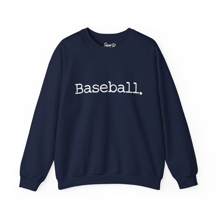 Typewriter Design Baseball Adult Unisex Crewneck Sweatshirt