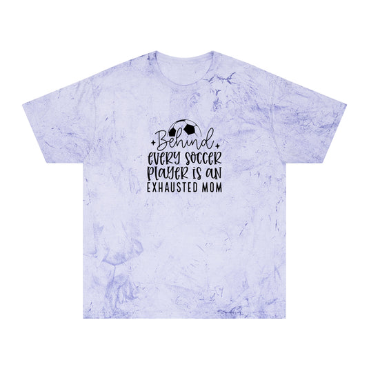 Behind Every Soccer Player Adult Unisex Colorblast T-Shirt