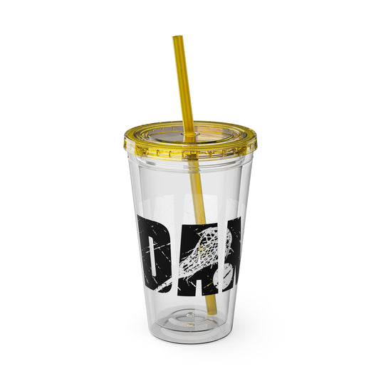 Lacrosse 16 oz Sunsplash Tumbler with Straw w/Custom Name