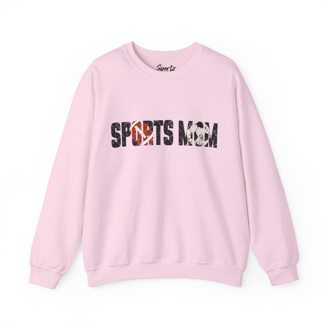 Sports Mom w/Football & Soccer Ball Adult Unisex Crewneck Sweatshirt