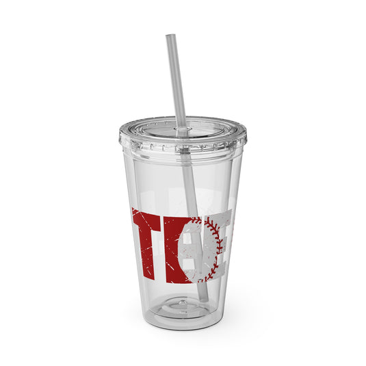 Tee Ball 16 oz Sunsplash Tumbler with Straw