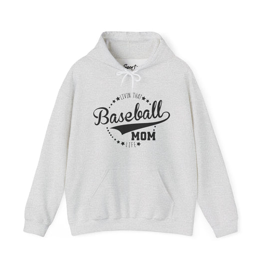 Livin that Baseball Mom Life Unisex Adult Basic Hooded Sweatshirt