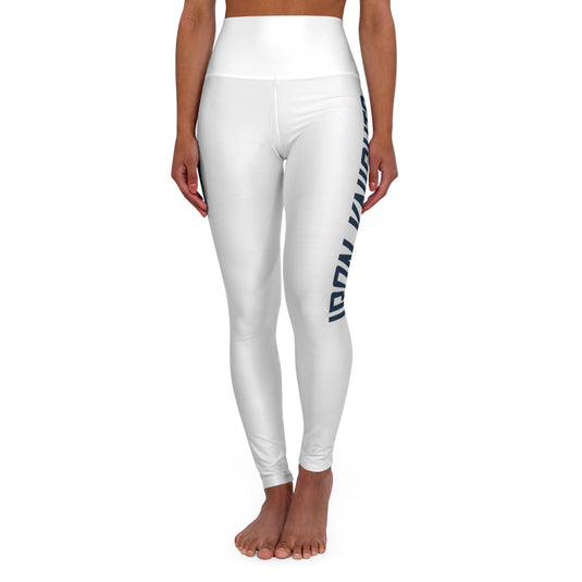 Iron Knights Women's High Waisted Yoga Leggings - White