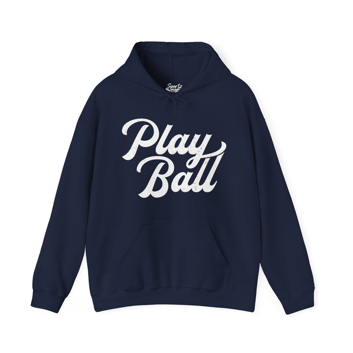 Play Ball Baseball Adult Unisex Hooded Sweatshirt