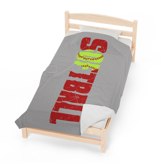 Softball Plush Blanket