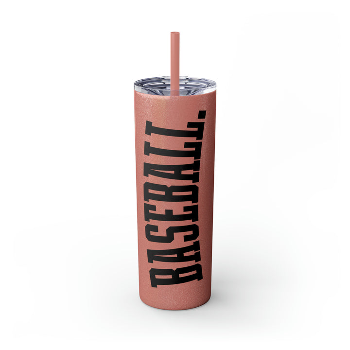Tall Design Baseball 20oz Skinny Tumbler with Straw in Matte or Glossy