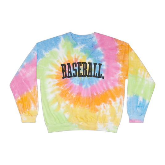 Tall Design Baseball Adult Unisex Tie-Dye Crewneck Sweatshirt