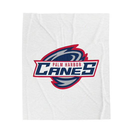 Palm Harbor Lady Canes Velveteen Plush Blanket