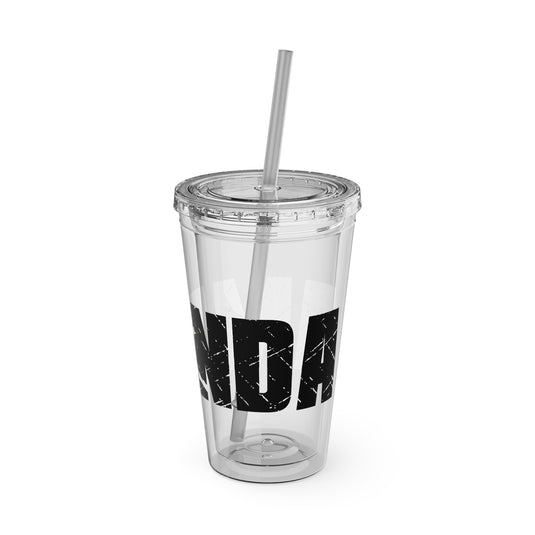 Gymnastics 16 oz Sunsplash Tumbler with Straw w/Custom Name