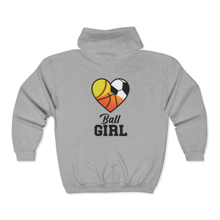Ball Girl Unisex Adult Full Zip Hooded Sweatshirt
