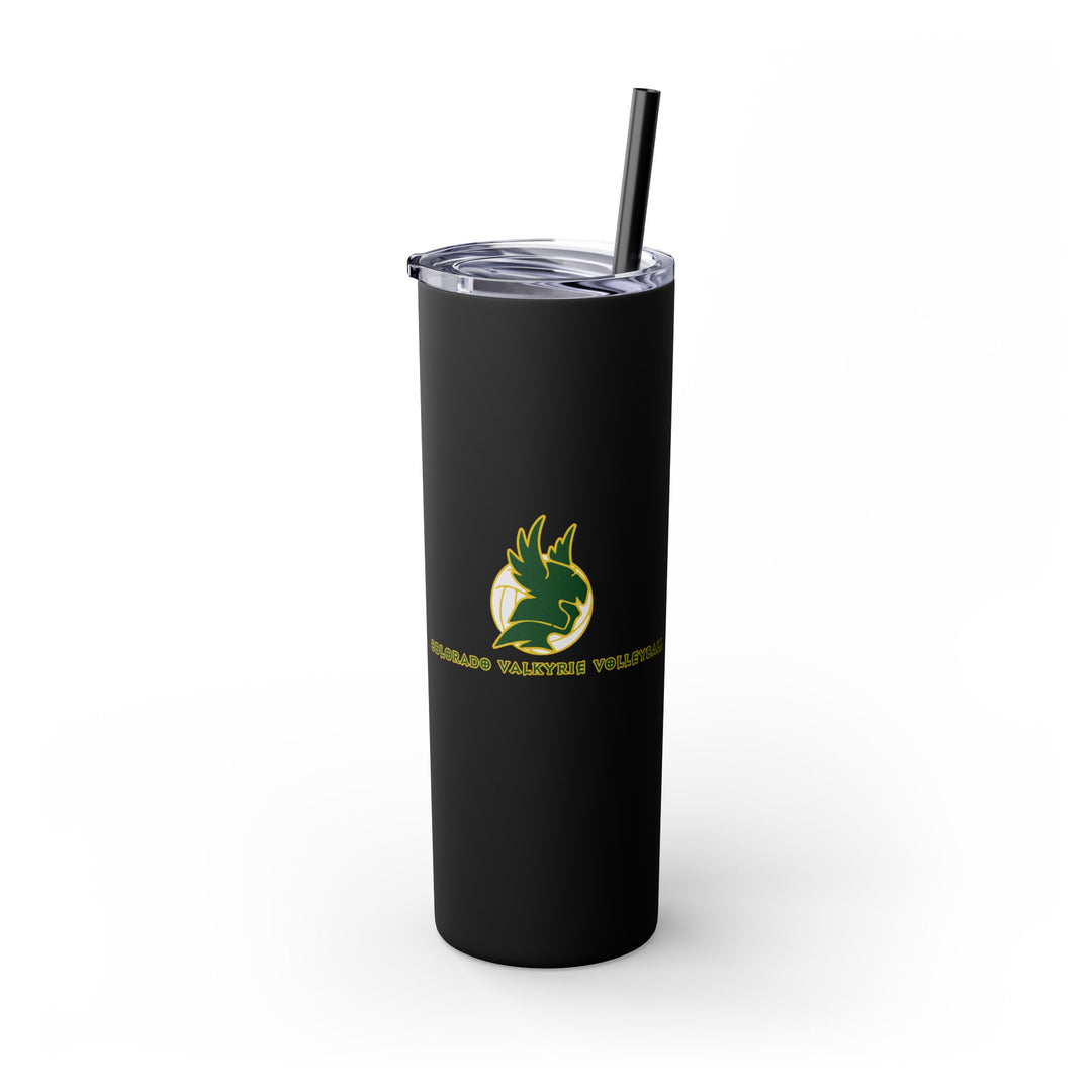 Colorado Valkyrie Volleyball Club Skinny Tumbler with Straw 20oz
