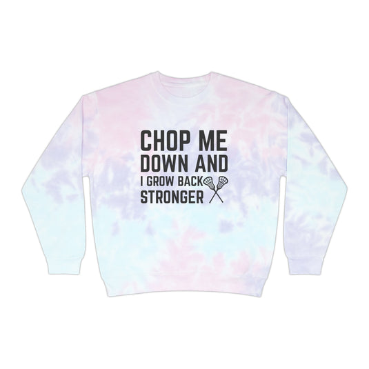 Chop Me Down Lacrosse Adult Unisex Tie-Dye Crewneck Sweatshirt