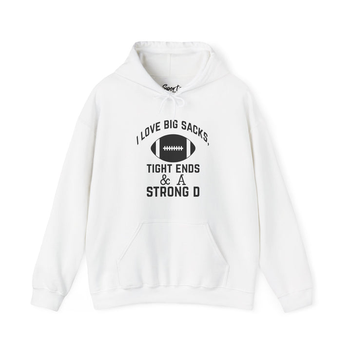 I Love Big Sacks Football Unisex Adult Hooded Sweatshirt